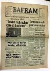 Bafram gazetesi - 27 Ocak 1987  Samsun - Bafra - Efemera