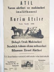 Atıl Tarım aletleri ve makineleri imalathanesi ESKİŞEHİR - Gazete, dergi reklamı