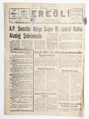 Ereğli Gazetesi 17 Nisan 1968 KONYA - Gazete
