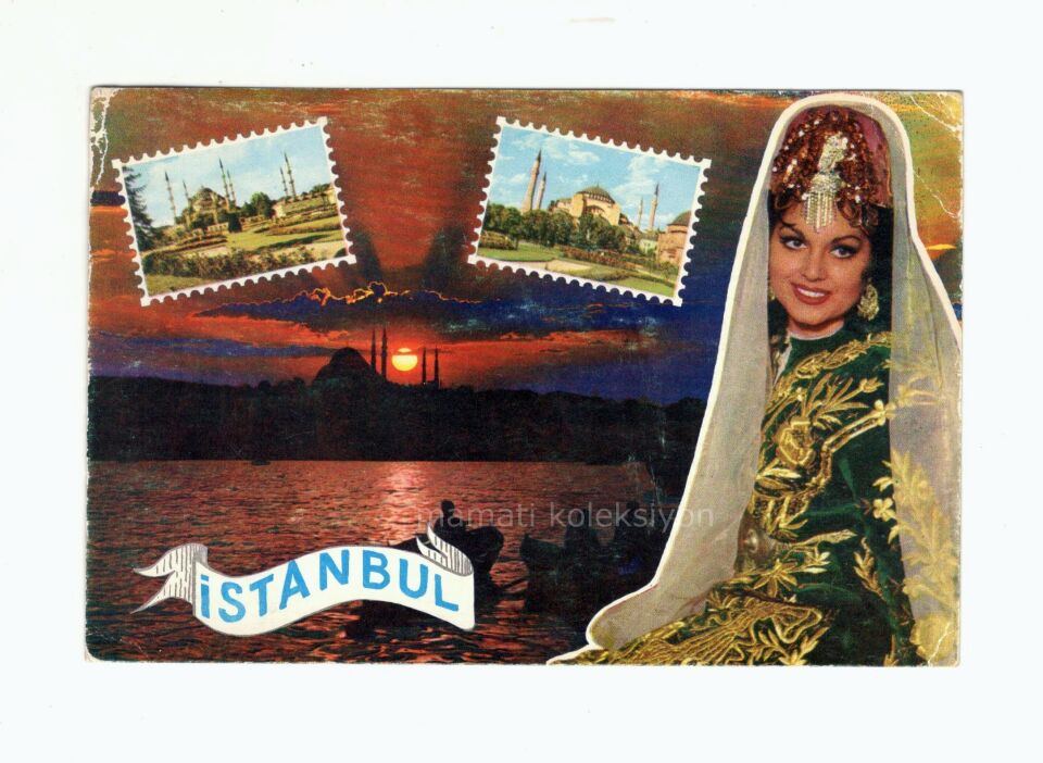Türkan ŞORAY * İstanbul temalı kartpostal