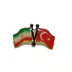 Türkiye ve İran Bayraklı Rozet