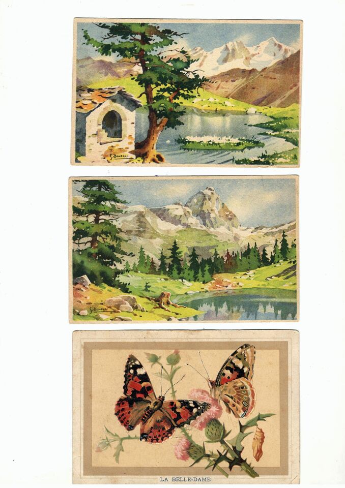 3 adet yüzyılbaşı kartpostal