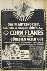 Sayın Antrenörler sporcular.. Corn Flakes Güneşten gelen güç / - / Dergi, gazete reklamı - Efemera