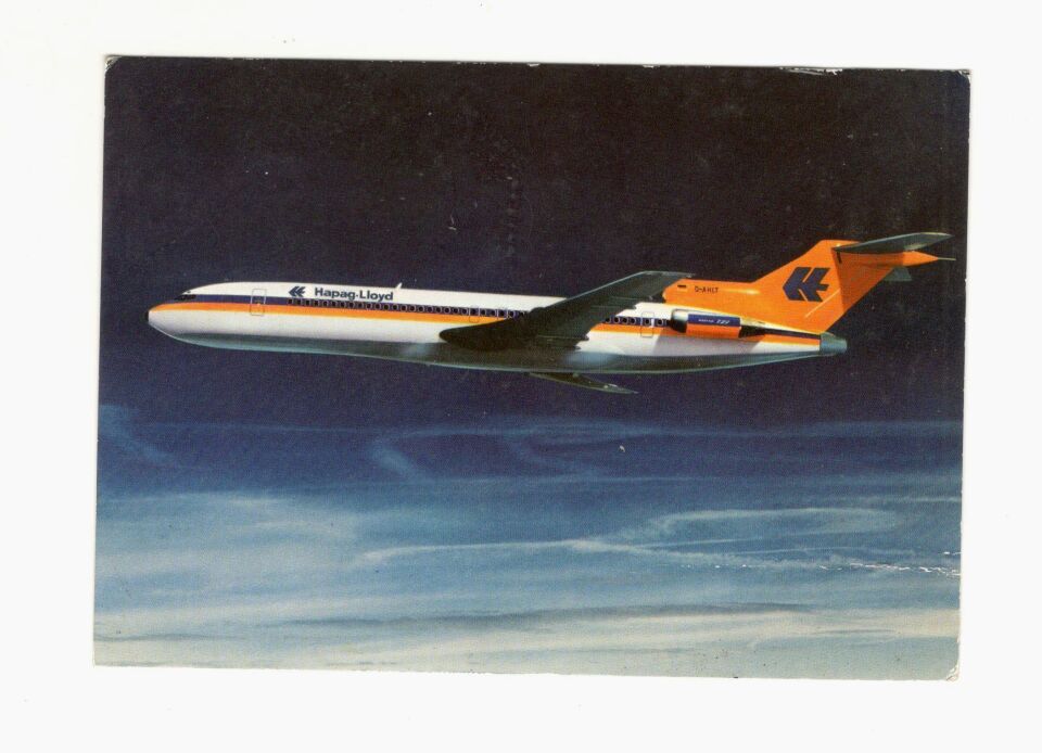 Hapag Lloyd Boeing Jet 727 - 200 * Eski Kartpostal