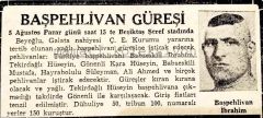 Çocuk Esirgeme Kurumu, güreş  / 5X11 cm Dergi, gazete reklamı