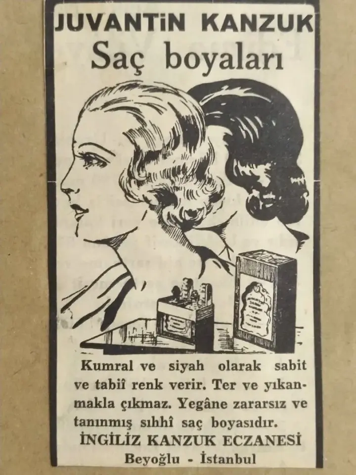 Juvantin Kanzuk Saç boyaları * Dergi, gazete reklamları