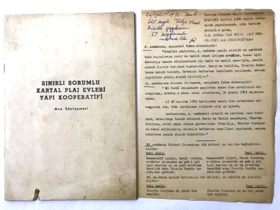 Sınırlı Sorumlu Kartal Plaj Evleri Yapı Kooperatifi - Ana kooperatifi