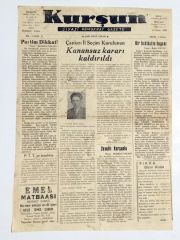 Ankara, Kurşun gazetesi 15 Nisan 1952 - Efemera
