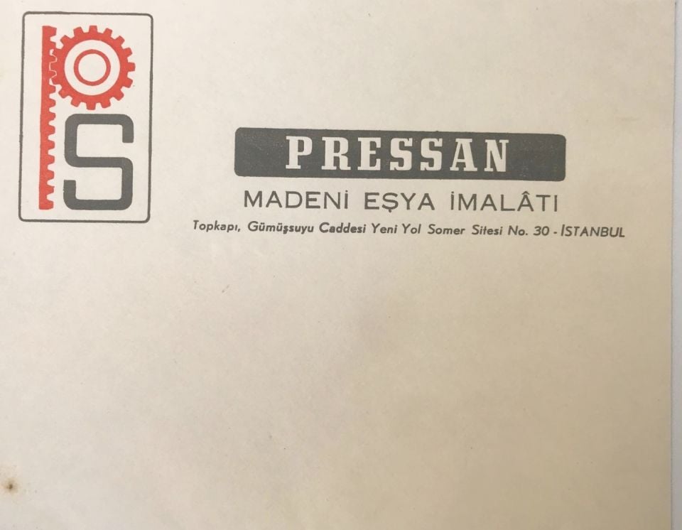 Pressan Madeni Eşya İmalatı - Antetli Zarf