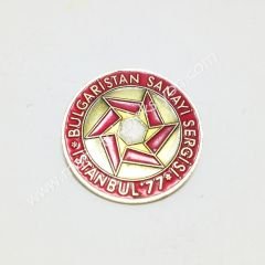 Bulgaristan Sanayi sergisi 1977 rozet Eski rozet -