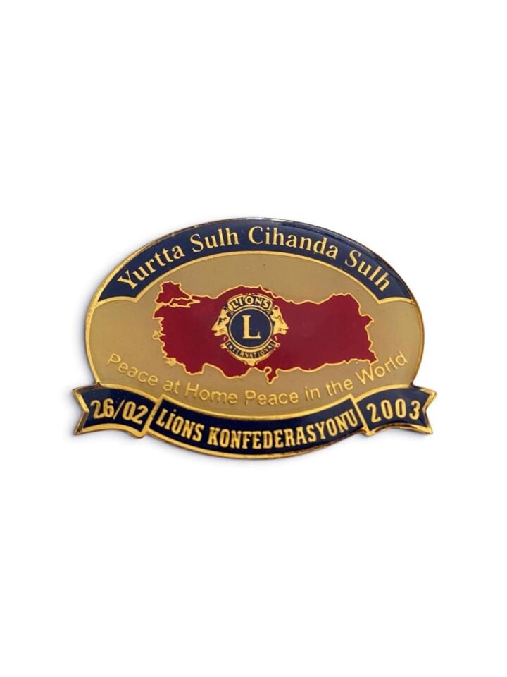 Yurtta sulh cihanda sulh - Lions Konfederasyonu 2003 / Büyük boy rozet