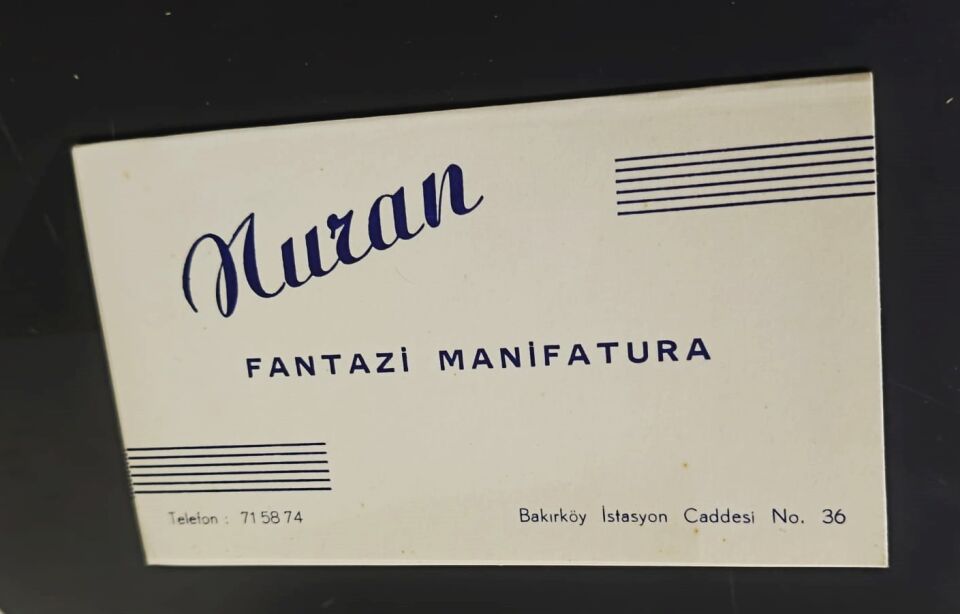 Nuran Fantazi Manifatura BAKIRKÖY * Kartvizit