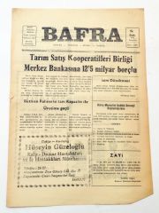 SAMSUN, Bafra gazetesi - 8 Ocak 1976 - Efemera