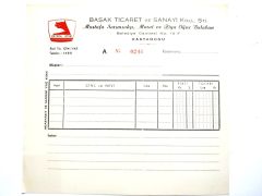 Başak Ticaret ve Sanayi - Petrol Ofisi / Yarım boy Fatura - Efemera