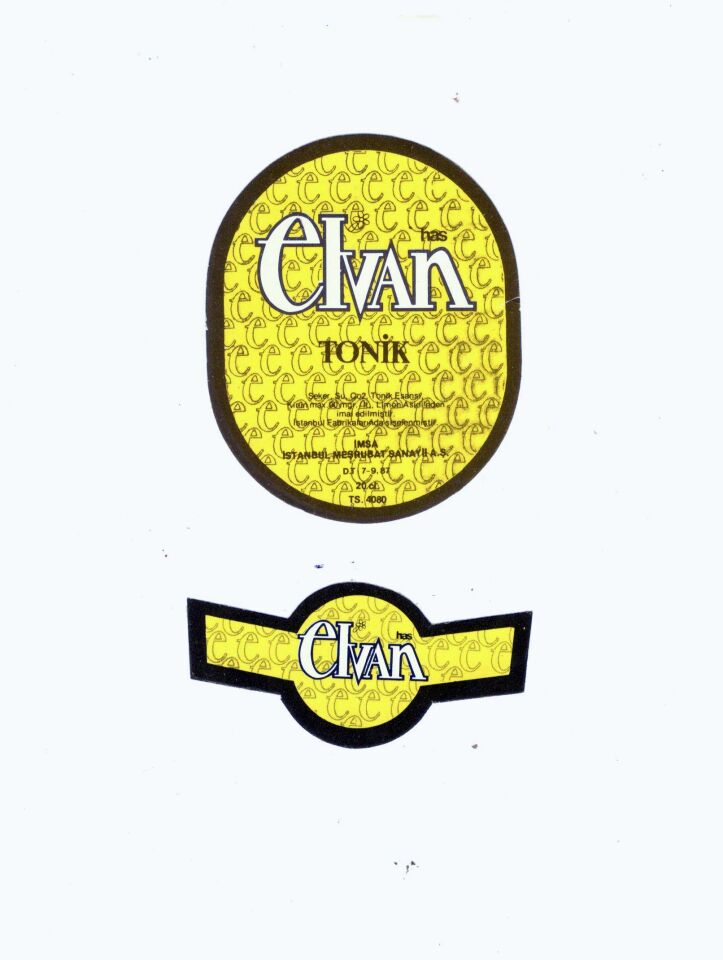 Elvan Tonik * Şişe etiketi