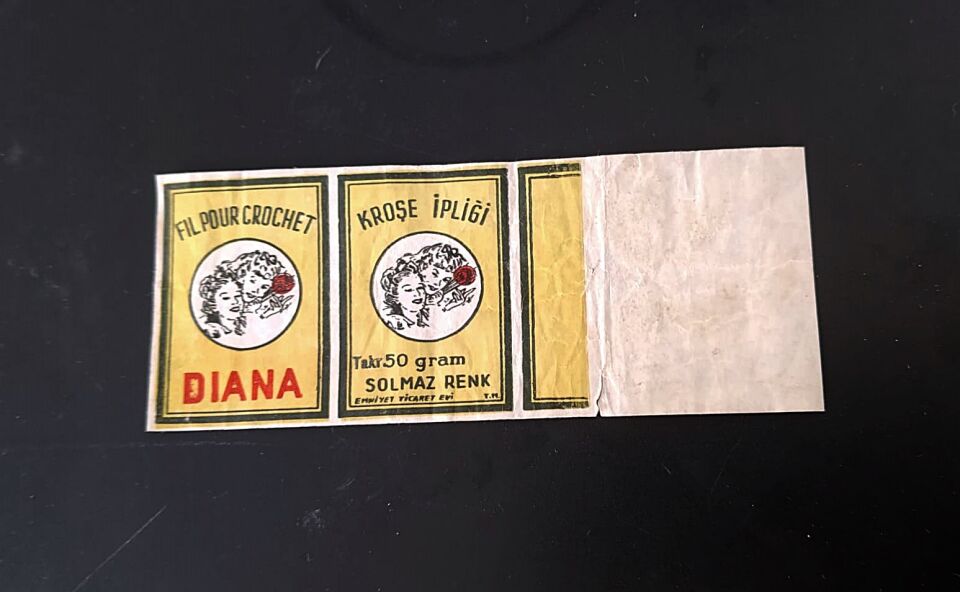 DIANA Kroşe ipliği * 1970'ler Etiket