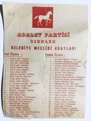 Adalet Partisi Esenler Belediye Başkan Adayları Listesi - Efemera