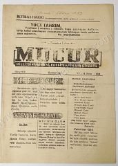 Mucur Milli, Dini, Siyasi, Edebi, Haftalık gazete , 10 Ocak 1959 KIRŞEHİR, MUCUR - Efemera
