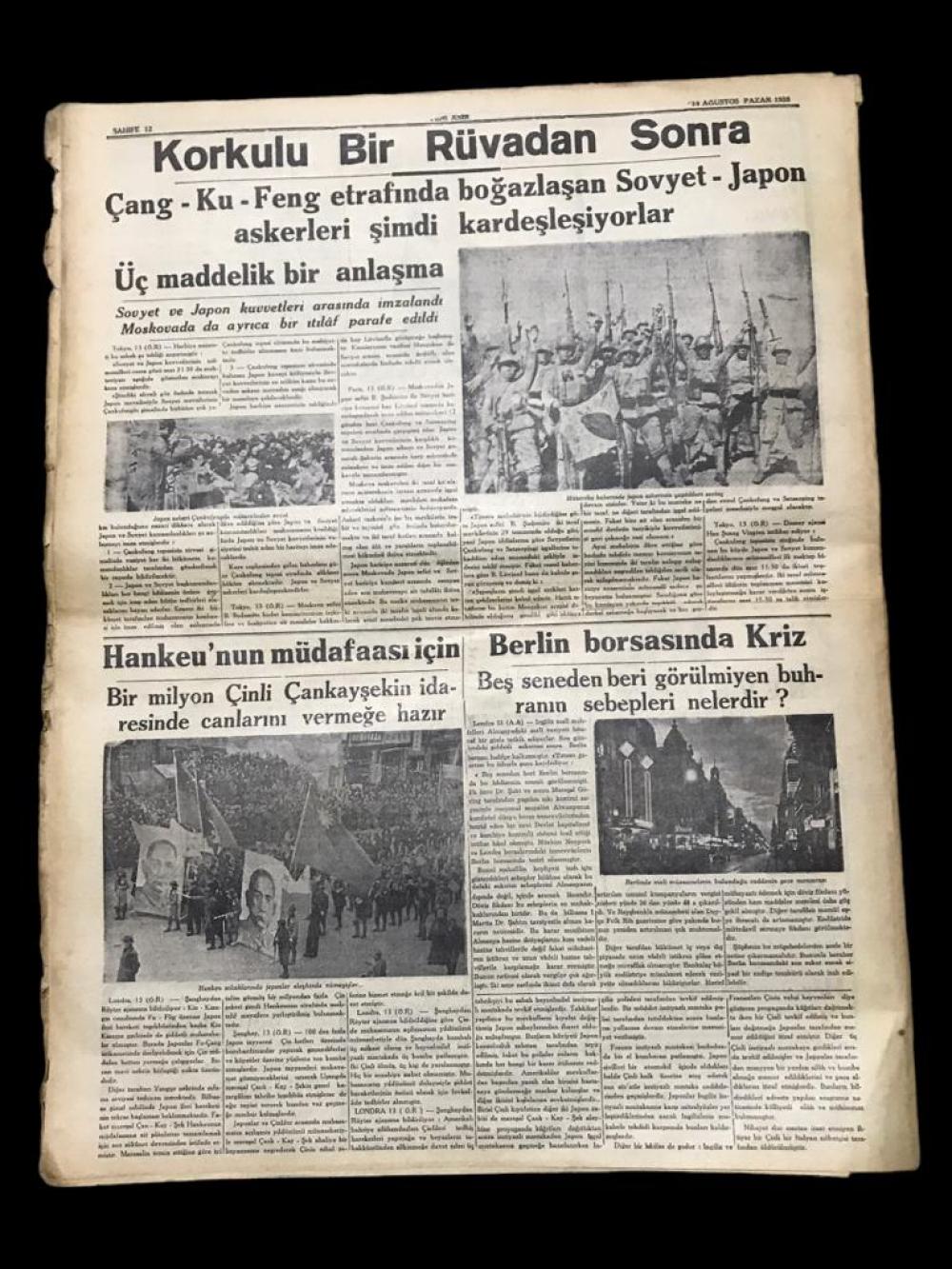 "Hatay İntihabı" haberli Yeni Asır gazetsi / 14 Ağustos 1938