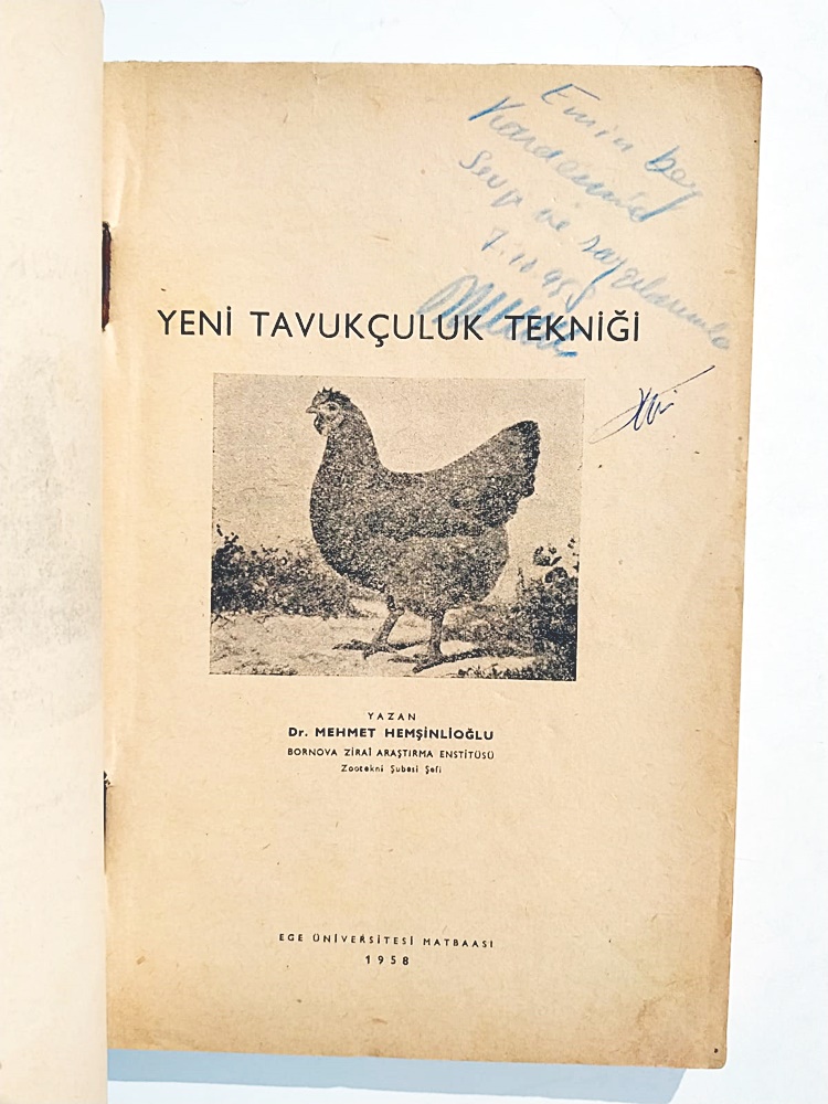 Yeni tavukçuluk tekniği / Mehmet HEMŞİNLİOĞLU - İmzalı Kitap