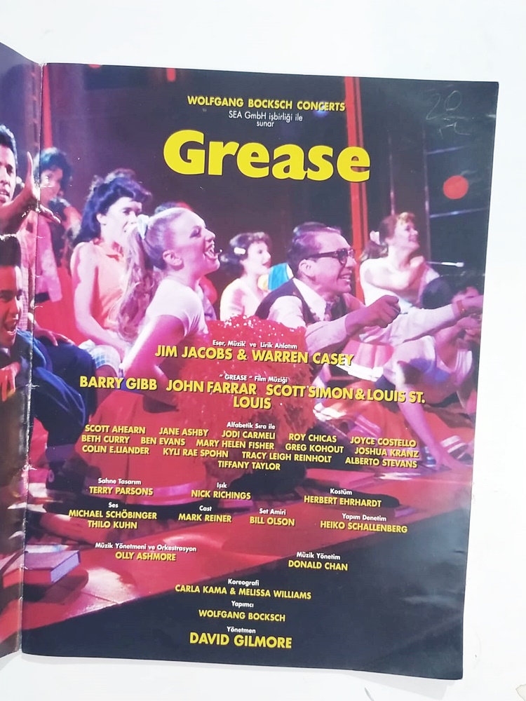 Grease The Musical Program Kitabı - Kitap