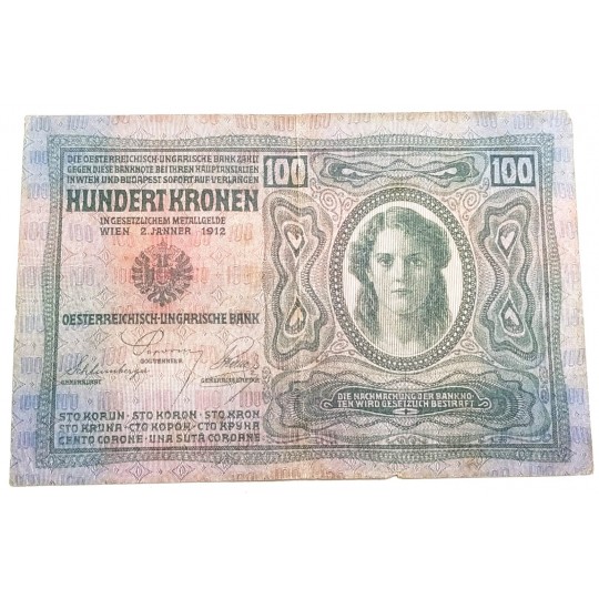 100 Kronen Avusturya Macaristan 1912 / Szaz Korona - Nümismatik