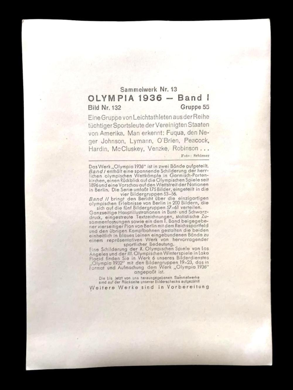 1936 Olimpiyatları takım - Olympia 1936 Band I Cigaretten - Bilderdienst / Jumbo Sigara kartları