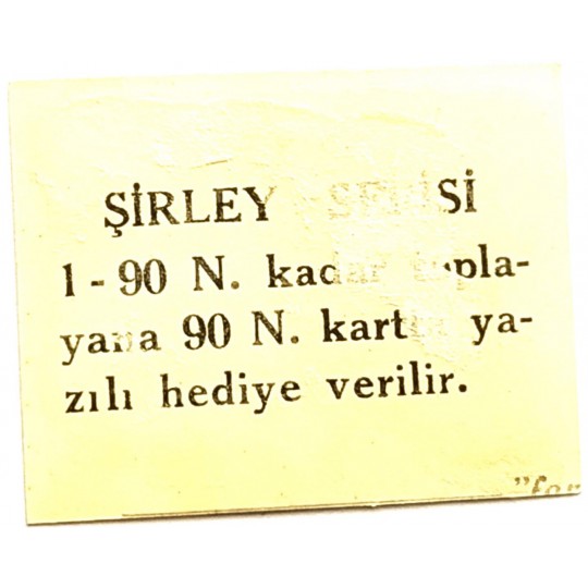 25 - Shirley TEMPLE / Şirley kartları - Sakız kartları