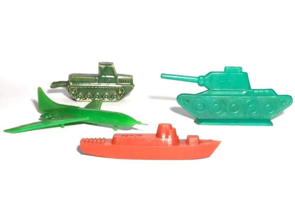 4 Adet Sovyet dönemi. plastik savaş aracı