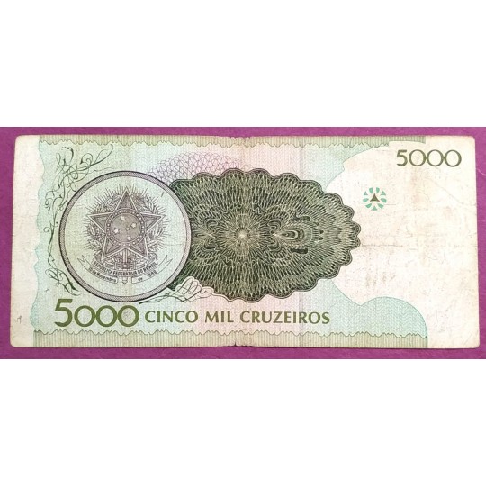 5000 Cruzeiros Brasil 1990  - Nümismatik