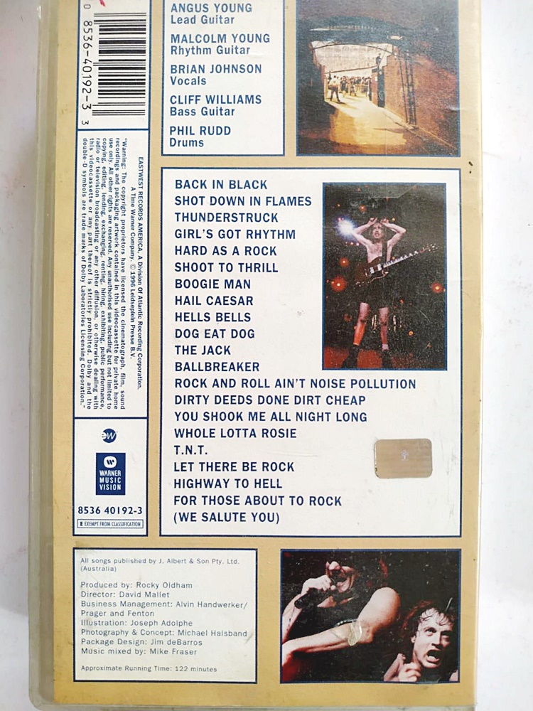 AC/DC - No Bull / VHS kaset