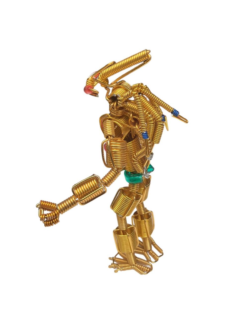 Alien Robot - Alüminyum sarı telden. el yapımı