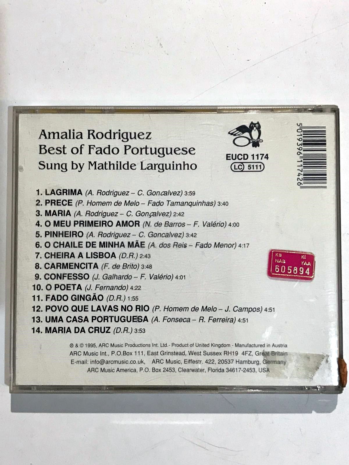 Best of Fado Portuguese / Amalia RODRIGUEZ - Cd
