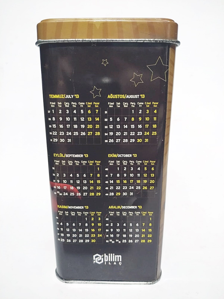 Bilim İlaç 2013 yılı takvimli - Metal kutu