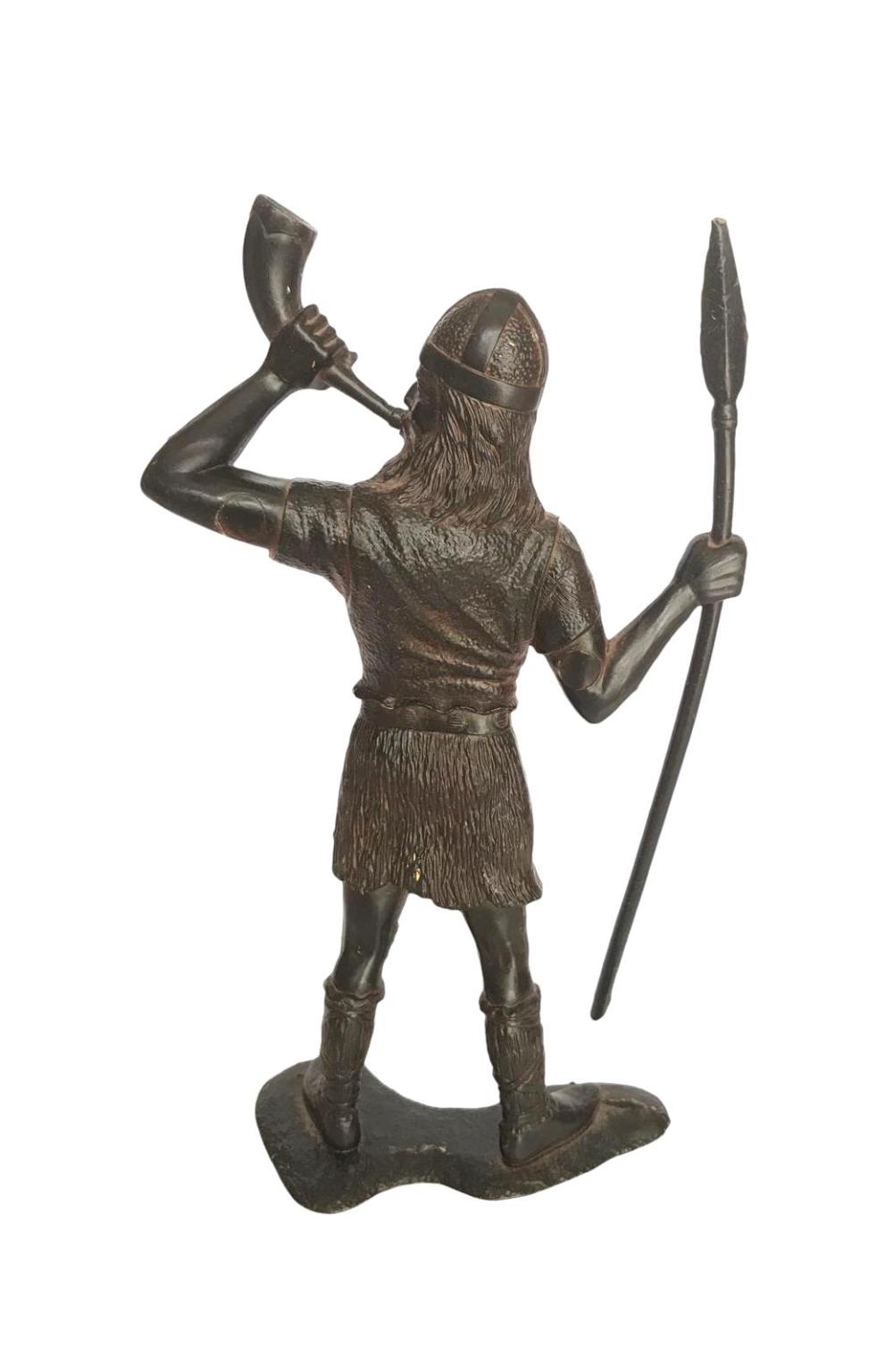 Boru üfleyen, Viking savaşçı - Büyük boy figür / Orijinal Sovyet dönemi. oyuncak asker