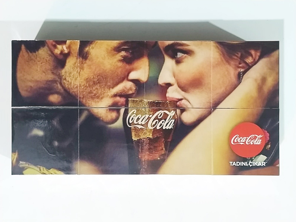 Coca Cola sihirli küp - Tadını çıkart / 7,5x7,5 cm.