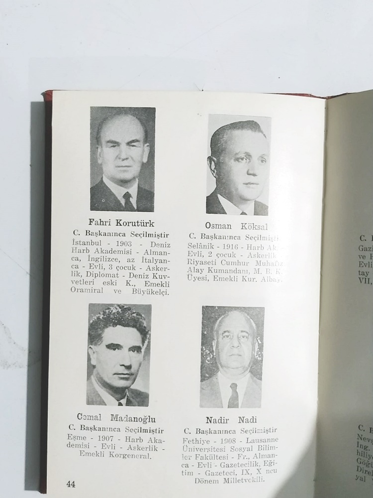Cumhuriyet Senatosu Albümü 10 Haziran 1968