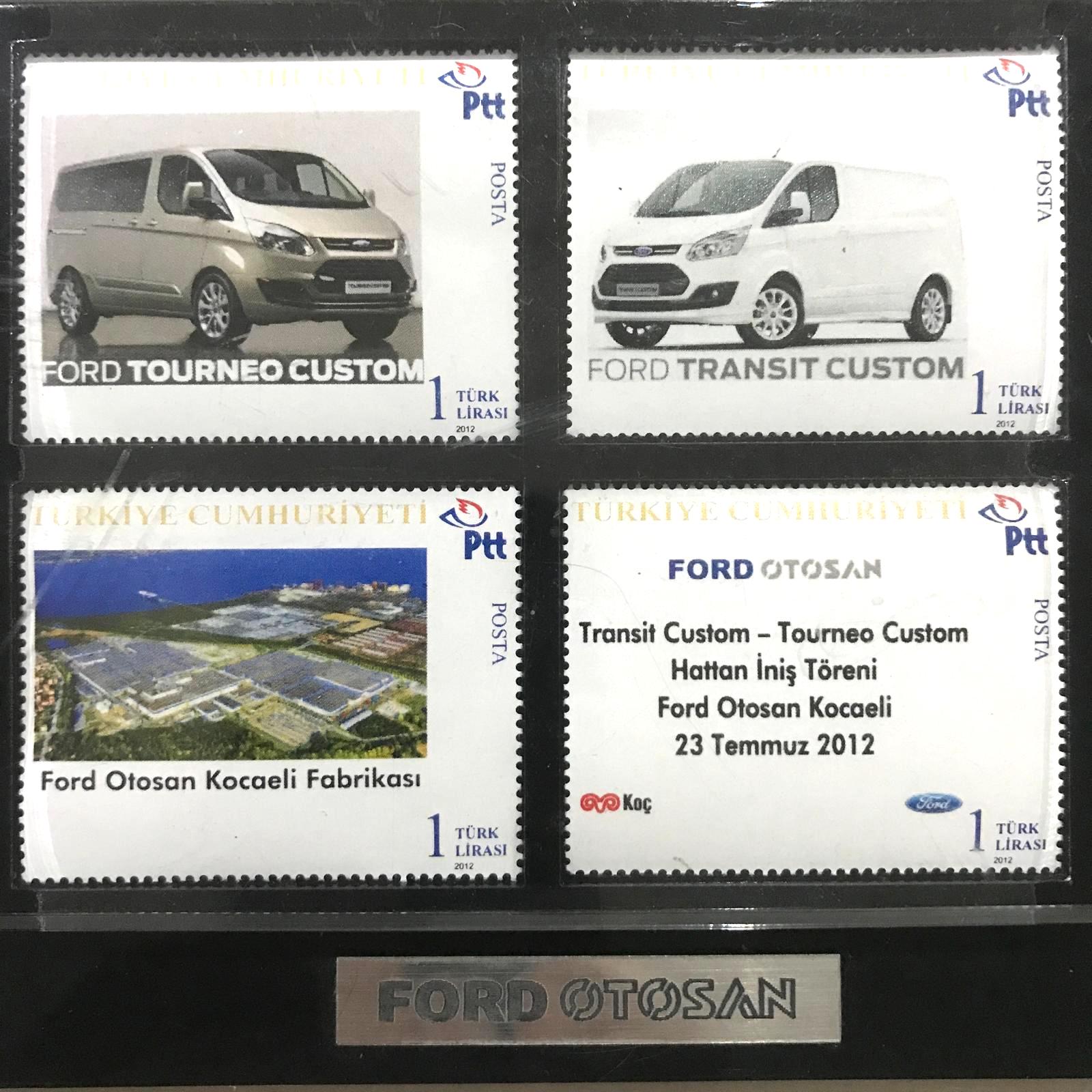 Ford Otosan Kocaeli Fabrikası - Özel pleksi muhafazası içinde. hatıra pullar
