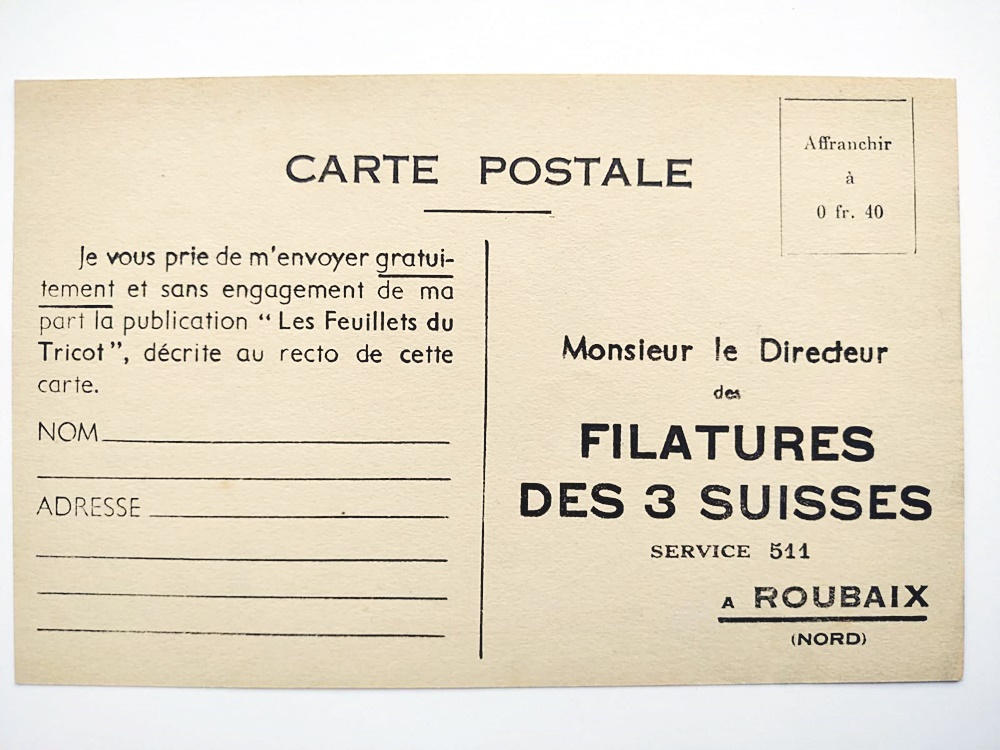Gratuitement Filatures des 3 suisses - Posta kartı