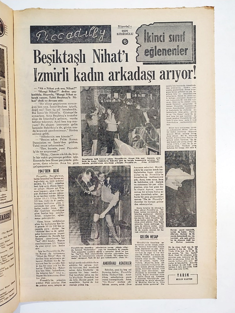 Haldun DORMEN, Beşiktaş'lı Nihat / Hürriyet Perşembe 4 Nisan 1970 - Gazete