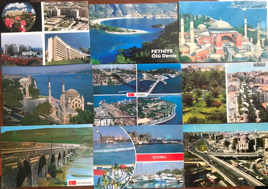 İstanbul, Harput, Diyarbakır - 21 adet kartpostal