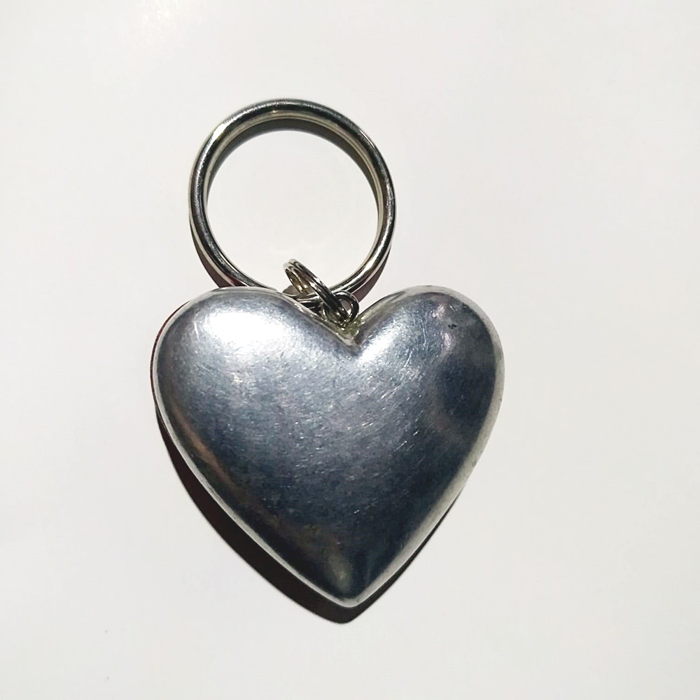 Kalp içinde kalp - Metal anahtarlık
