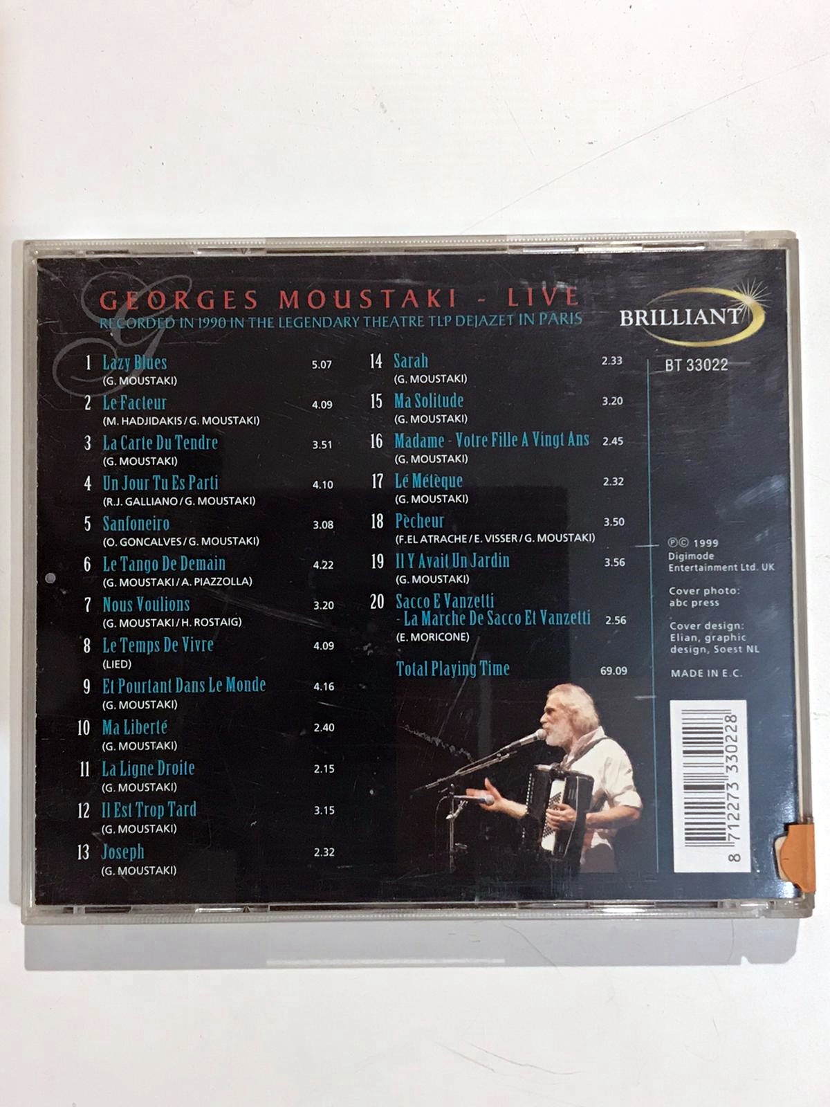 Live / Georges MOUSTAKI - Cd