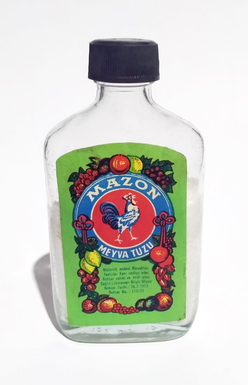 Mazon Meyve Tuzu - Eski İlaç şişeleri