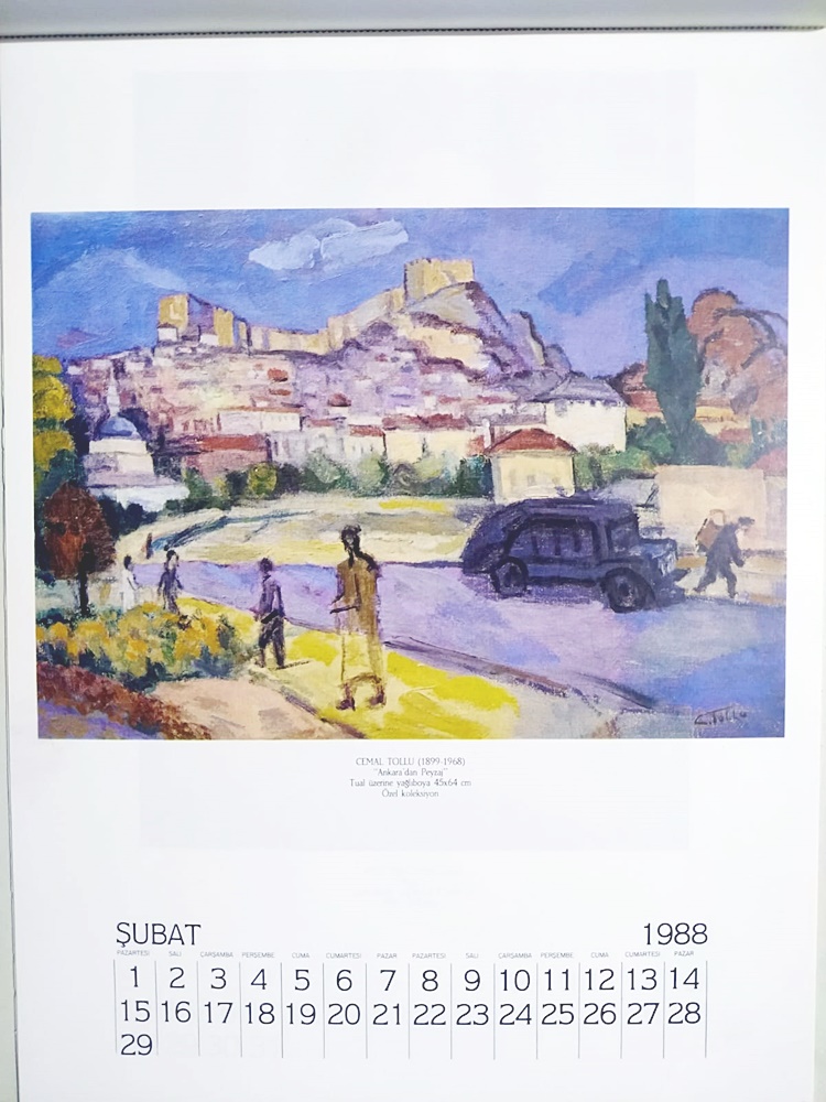 Mustafa Nevzat İlaç Sanayii A.Ş. Türk Ressamları / 1988 yılı takvim