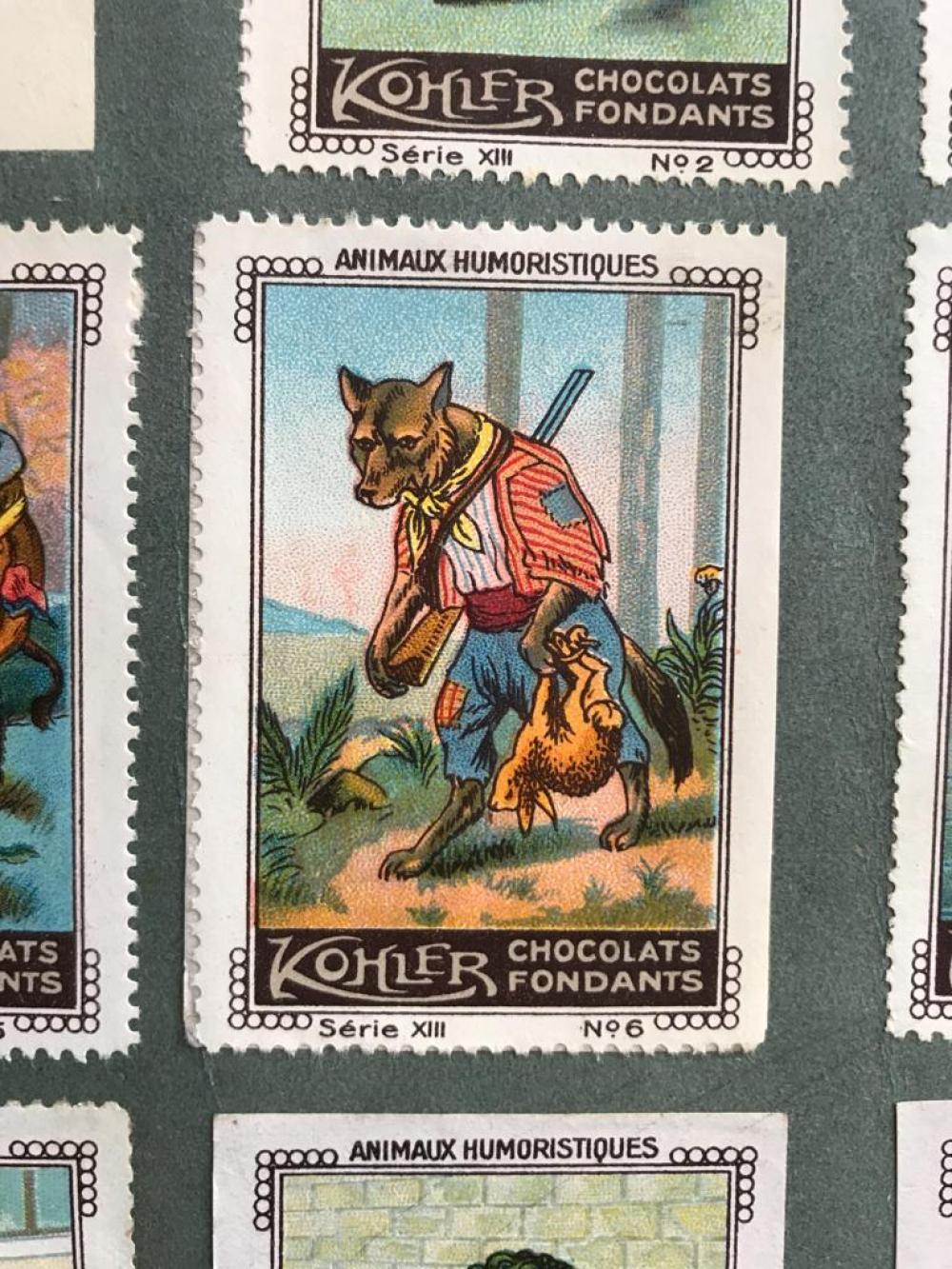 Nestle Kohler Chocolats Fins - 1920'li yıllara ait, 22 adet vinyet / 4X5.5 cm 