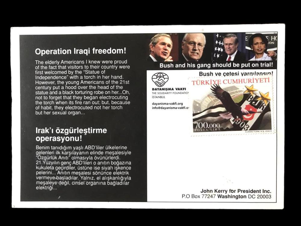 Operation Iraqi freedom - Dayanışma vakfı / Kartpostal