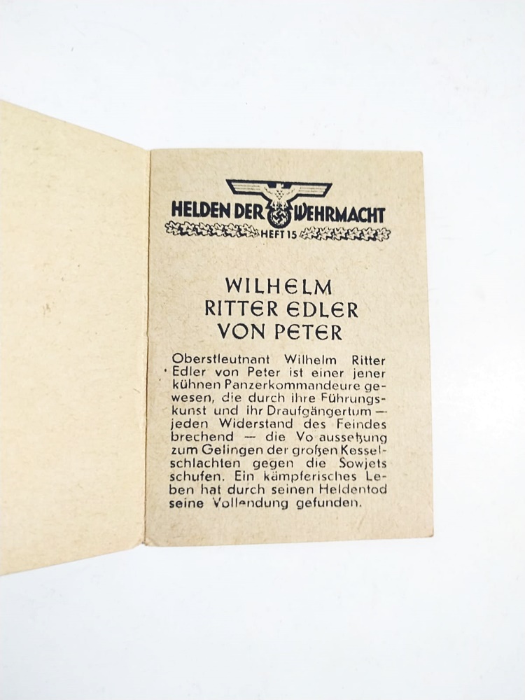 Ritter Edler von Peter / Nazi subayları - 5x7 cm. 8 sayfa -  Kitap