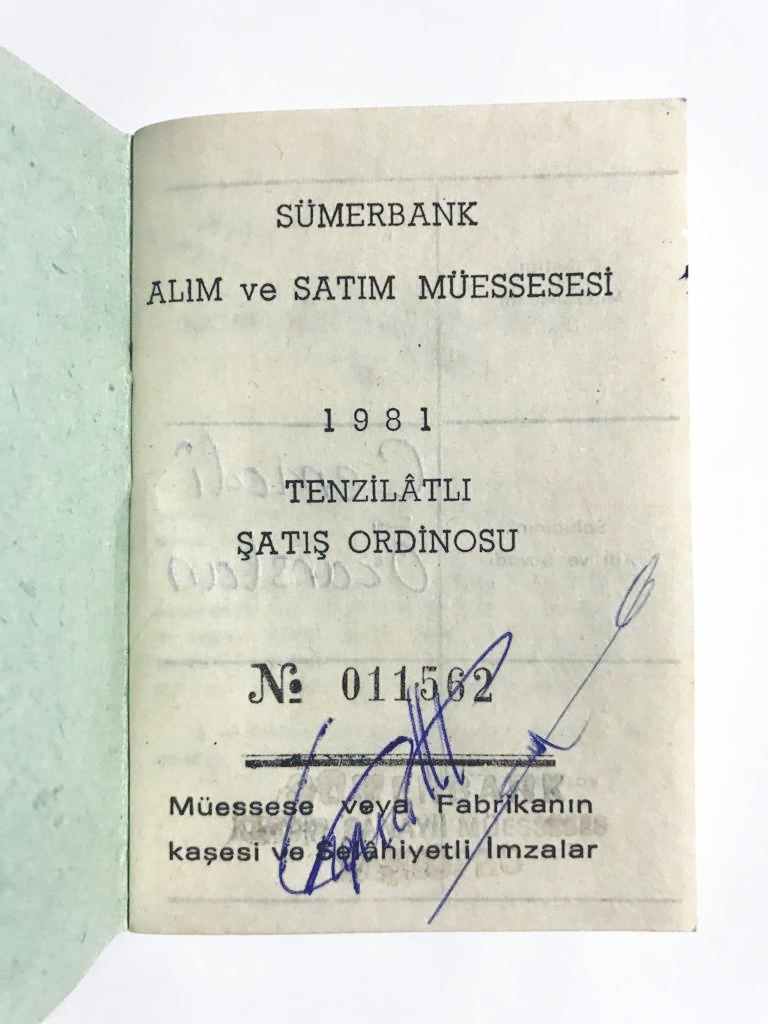 Sümerbank - 1981 Tenzilatlı Satış Ordinosu 