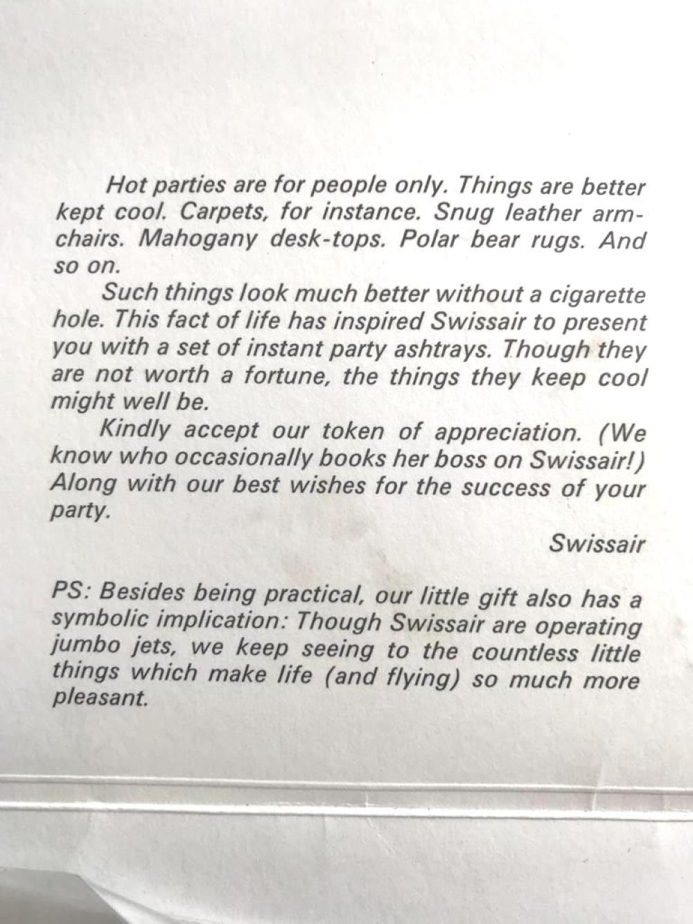 Swissair - The hole truth about hot parties